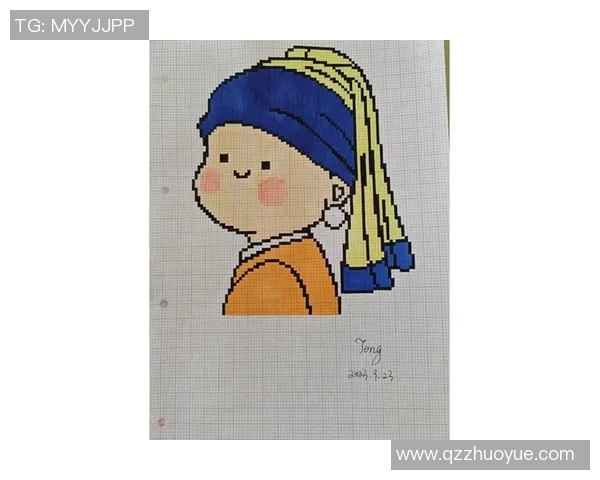 创意格子画展现足球明星女性头像的独特魅力与艺术风格